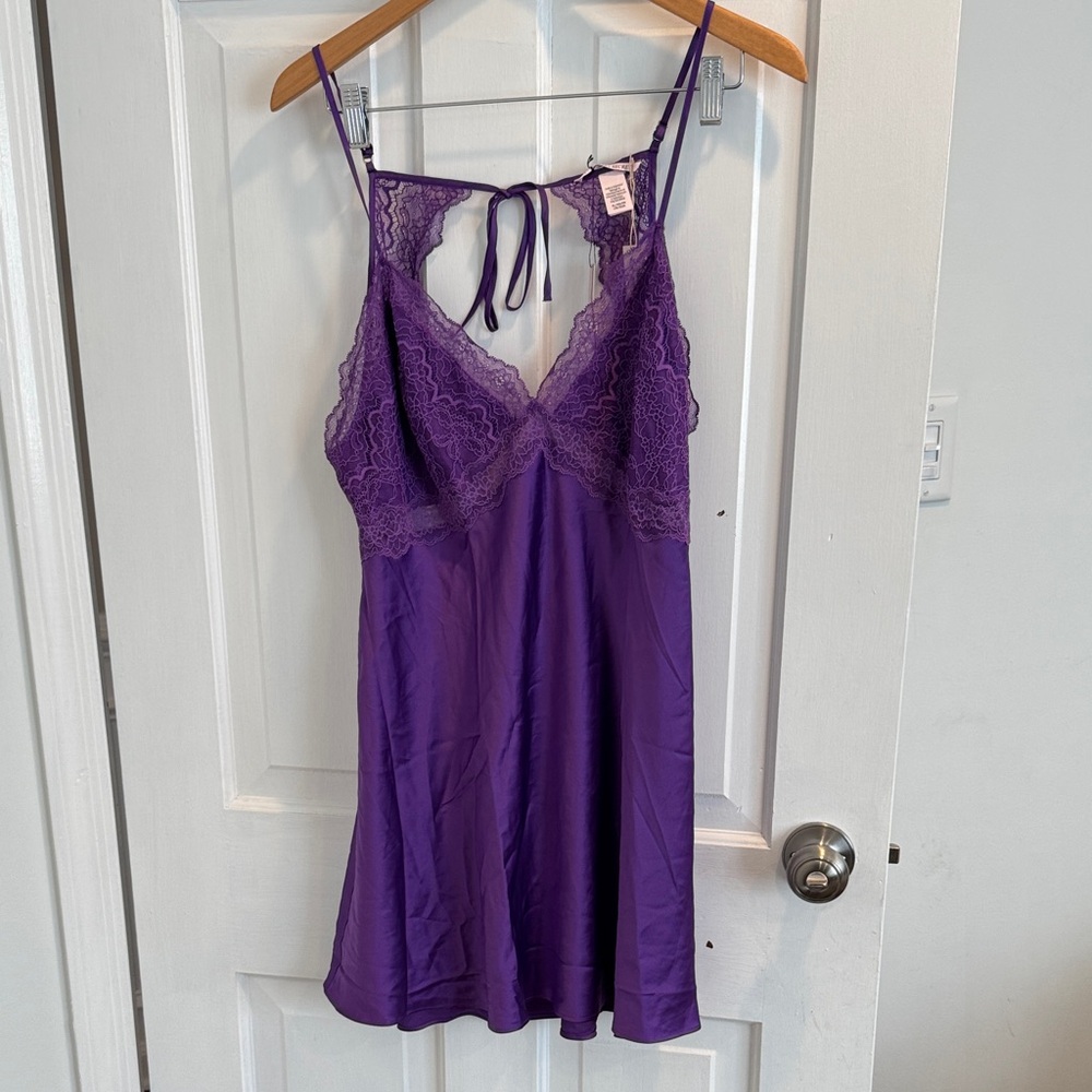 Victoria’s Secret Elegant Purple Lace Nightgown